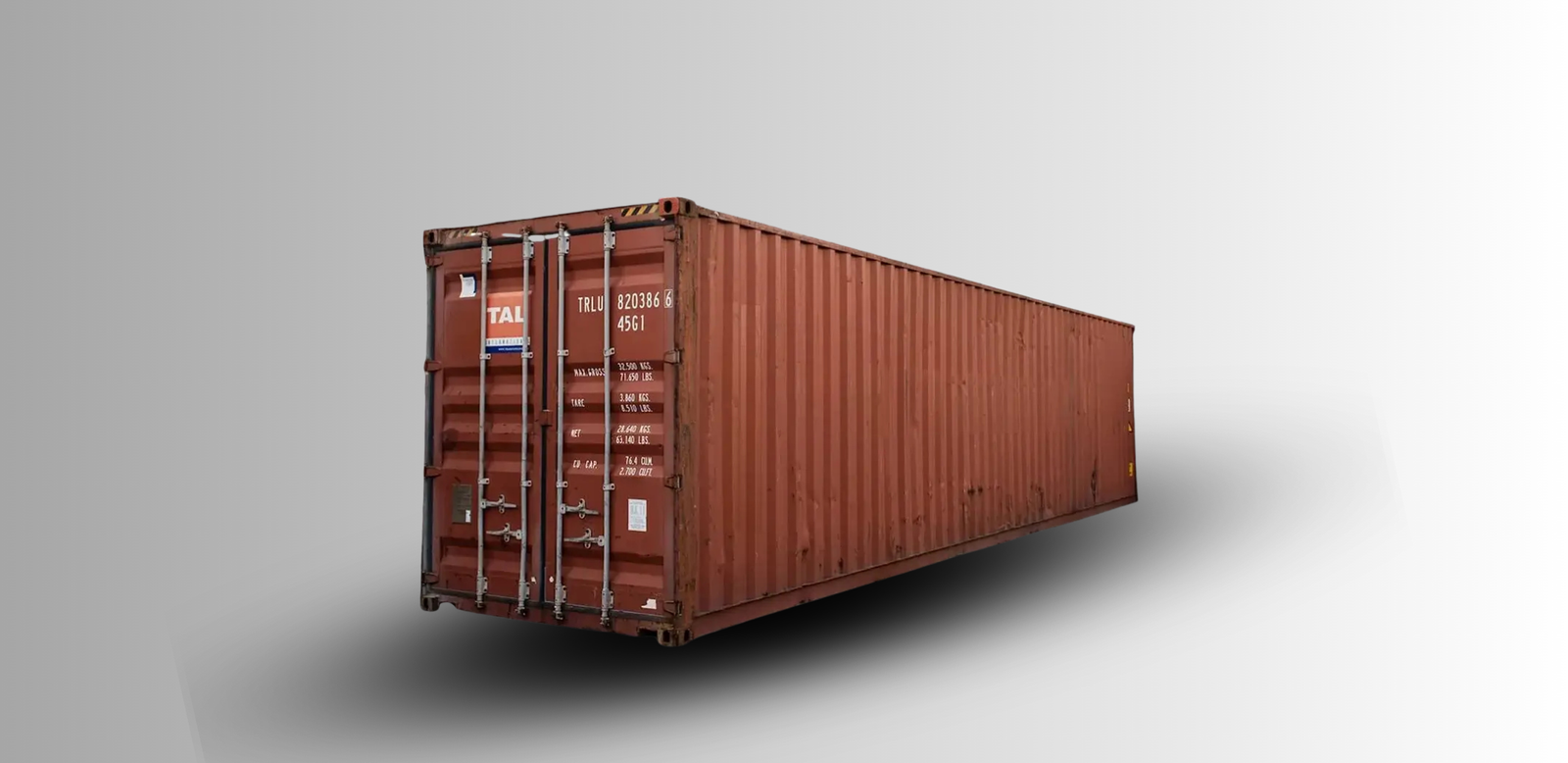 Used 40 ft Shipping Container High Cube 9 ft 6 in High | Used Wind and Water Tight WWT