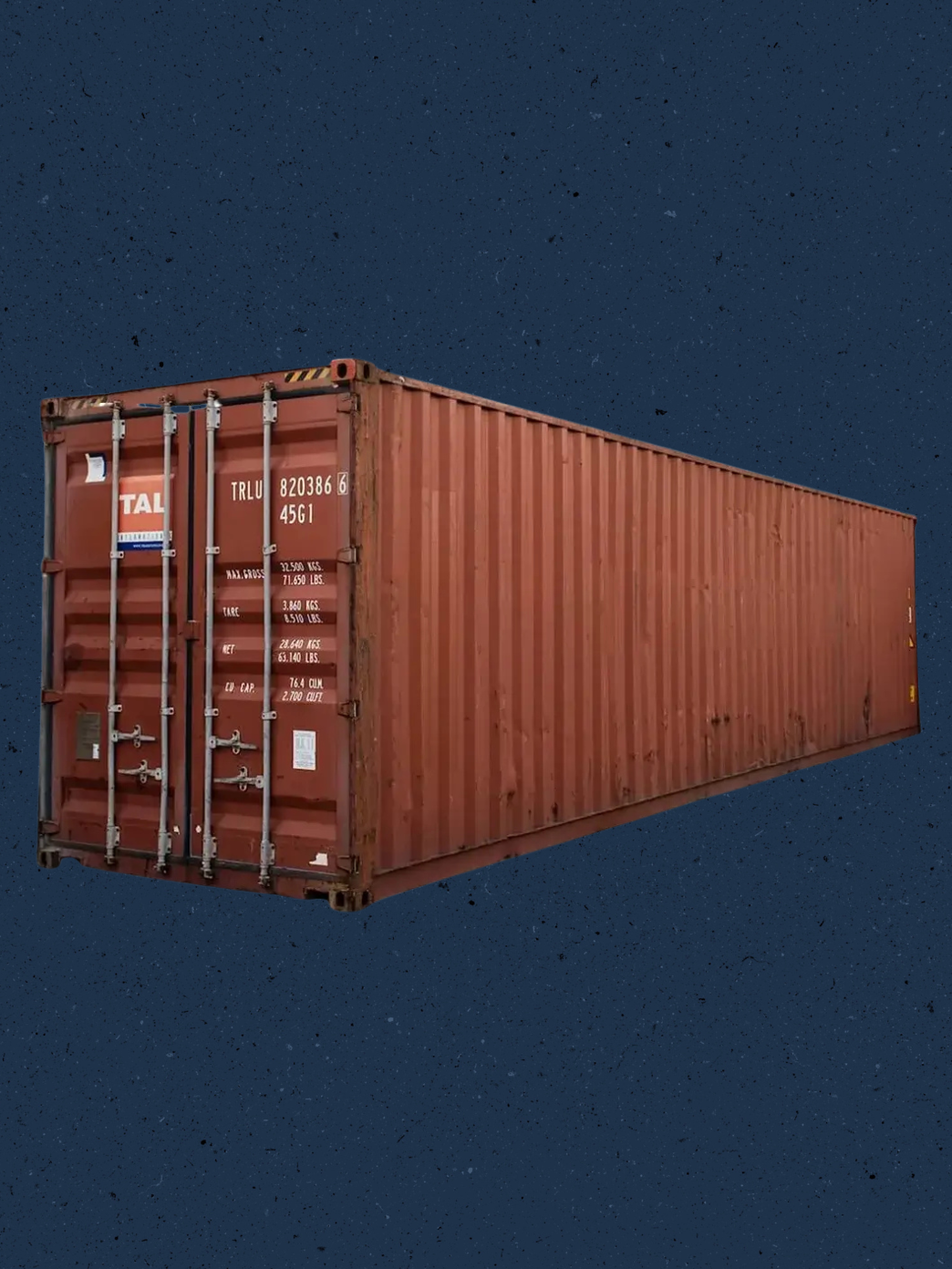 Used 40 ft Shipping Container High Cube 9 ft 6 in High | Used Wind and Water Tight WWT